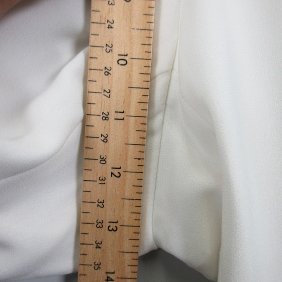 Lafayette 148 New York Clinton White Pants Career Cropped Trousers Womens 4 354 - Picture 4 of 14